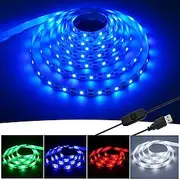 High Brightness Flexible LED Strip Light, Outdoor Waterfproof Strip Light USB or Battery Powered 5V 5050 SMD Multicolor Optional Indoor and Outdoor Activity Co
