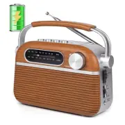 ONGTEED Portable AM FM Analog Radio Plug in Wall with Bluetooth Speak, 3-Way ...