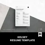 KELSEY RESUME CV 極簡主義多格式英文簡歷設計模板履歷備審.R2019090401