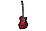 Pro Cutaway Acoustic Guitar with Guitar Bag (Red Burst) - 38 Inches