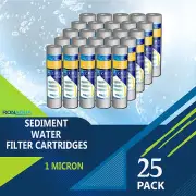 25pc Sediment 1 Micron Water Filters Cartridge 2.5" x 10" for Reverse Osmosis