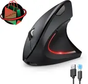 TECKNET Ergonomic Mouse, Rechargeable Vertical Ergo Mouse Wireless 800-4800 L...