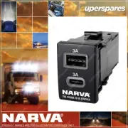 Narva 12 Volt LED Illuminated Dual USB & USB-C Port - OE Style for Isuzu