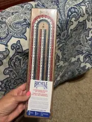 3-Track Color Coded Wooden Cribbage Board Games 15 x 4 x 1