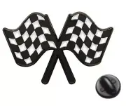 FORMULA ONE | Chequered Flag Racing Lapel Pin Badge Brooch | 1 GIFT PRESENT