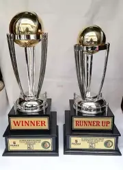 World Cup Cricket Championship Trophies Solid Brass Metal Duel Plated