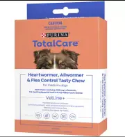 Purina Total Care Heartwormer Allwormer Flea Control For Medium Dogs - 1 X Chew