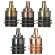 E27/E26 Copper Retro Edison Light Lamp Bulb Holder Socket Shade Rings Cord Grip 24 BLACK