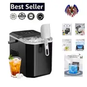 Self-Cleaning Ice Maker Countertop - Efficient 1.2 L Water Tank, Easy Operation