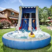Commercial 7.3M Inflatable PVC Bounce House Water Slide Big Splash Pool for Kids