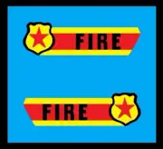 Matchbox Superfast No 64 Fire Chief Set of Stickers