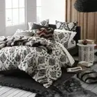 LOGAN & MASON NYLAH INDIGO YARN DYED JACQUARD QUILT COVER SET SUPER KING