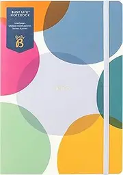 Busy B A5 Notebook in Spot with Lined Pages, Undated Monthly Planners, Stickers and Pocket