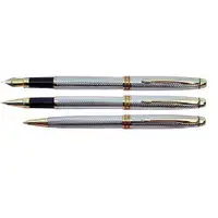 在飛比找蝦皮購物優惠-白金牌高級包銀刻紋鋼筆＋鋼珠筆+原子筆對筆(PAG-800+