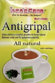 Inca's Food Te Antigripal . Tea 25 Bags Pack X2 Cajas Peruvian