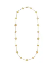 Temple St. Clair 18K Yellow Gold Diamond Orbit Station Necklace, 32