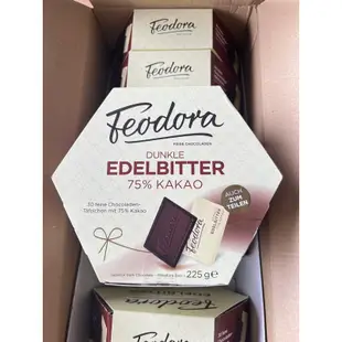 小口米 德國代購  德國feodora 賭神 巧克力 75% 30片 225克  保存期限2025.6.2