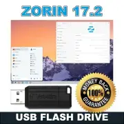 Zorin OS 17.2 Core LINUX • LATEST 64bit Live OS 64GB USB Flash Drive • FREE SHIP