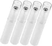 PACKOVE 4pcs Empty Glass Rollerball Bottles for Eye and Essential Oils Portable Containers for Home Travel and Office Use with Gentle Massage Applicator