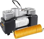 12V 150PSI Heavy Duty Portable Metal Air Compressor Car Tire Pump With Pressure Gauge Car Electric Air Pump Auto Inflatable Pump(50PCS Rotor)