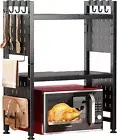 Extendable Metal Microwave Oven Rack Shelf Kitchen Supplies Tableware Storage Ca