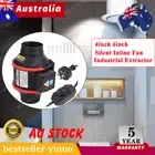 4inch/6inch Silent Industrial Extractor Inline Fan Duct Hydroponic Exhaust Vent
