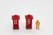 HO scale - 1/87 - Model Scenery Australian PMG Phone Box X2-Also suit OO
