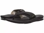 Reef Men's Fanning II Flip-Flop Black Brown Medium (D, M) Sizes
