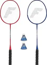 Franklin Sports 2 Player Badminton Replacement Set - 2 Badminton Racquets and 2 Shuttlecocks - Adults and Kids Backyard Game