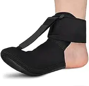 Plantar Fasciitis Night Splint Sock - Soft Stretching Boot Splint for Aching Feet & Heel Relief，Achilles Tendonitis Foot Support Brace for Right or Left Foot (Black, L)
