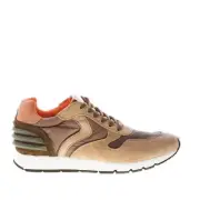 VOILE BLANCHE men shoes Army and brown suede taupe fabric Liam Power sneaker
