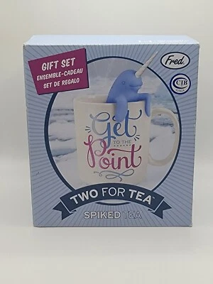 Fred Two For Tea Infuser & Mug Gift Set Spiked Tea “Get To The Point” Narwhal