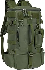 Outdoor Gear Bag – Water-Resistant Equipment Holder | Large Tackle Storage Backpack with Rod Support Pockets for Anglers Tools Organization River Lake Boat Adventure