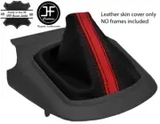 BLACK & RED STRIPE MANUAL TOP GRAIN LEATHER GEAR BOOT FOR MAZDA CX-5 12-16 (for: Mazda)