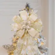 Christmas Tree Topper Bow, 53X13 Inch Artificial Xmas Tree Topper Ornaments f...