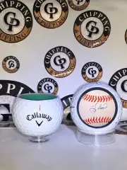 Custom "YOGI BERRA" Auto Golf Ball Shot Glass - Hollowed Golf Ball