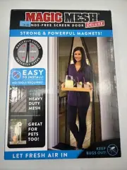 New Magic Mesh Deluxe Hands-Free Screen Door Magnets KEEP BUGS OUT As Seen on TV