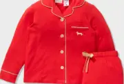 NWT Peter Alexander RED Long 3 Piece PJ Set Size 5 Kids