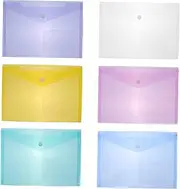 Tofficu A5 Size Plastic Document Storage Organizer 30pcs Snap Button File Bag for Office and School Supplies