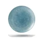 12x Round Coupe Plate 260mm Blue Churchill Raku Crockery Restaurant