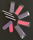 10pcs Foam Insert Small Mini Nail Files Emery Board DoubleSided pink/purple/blue