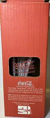 Coca-Cola Glass Straw Dispenser Coke Retro Diner Soda Shop Collectible 1992