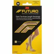 Futuro Open Toe Knee Length Stockings Medical Compression Beige 1 Pair Pack of 6