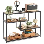 Fin Hallway Console Table Entry Side Entry 4-Tier Open Display Shelf