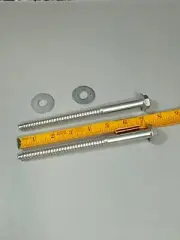 Lot of Two 7" Hex Head Lag Bolt Screw With Washers