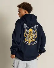 [The Mad Hueys] The Mad Hueys Men's Anchor Octopissed Hoodie in Navy Size XL XL Navy