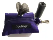 Dog Poo Bag Dispenser - Handmade - Purple