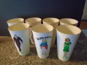 7 Vintage DC Collectibles Superman Characters 7-11 Plastic Cup 1975 ID:92717