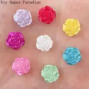 40pcs Rose Flower Resin Flatback Embellishment DIY Scrapbooking Art Beads Craft