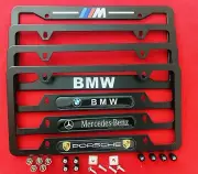 Mercede BMW IIIM/BMW Porsche License Plate Frame with Hardware, Valve Stem Caps